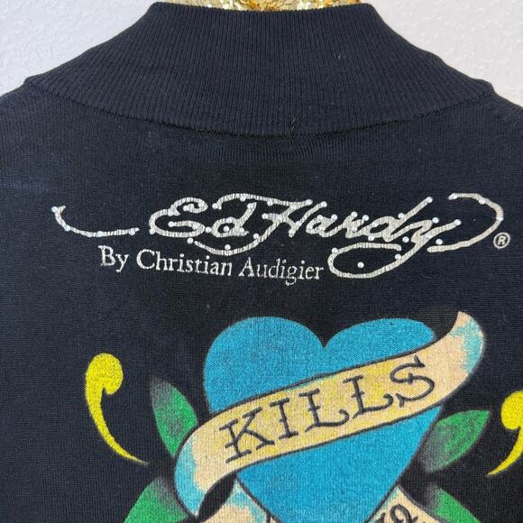 Ed Hardy • Love Kills Slowly Zip Up Cardigan - Picture 14 of 14